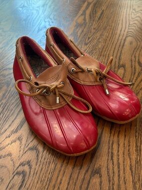 Sperry Saltwater 1-Eye Duck Shoes - Red